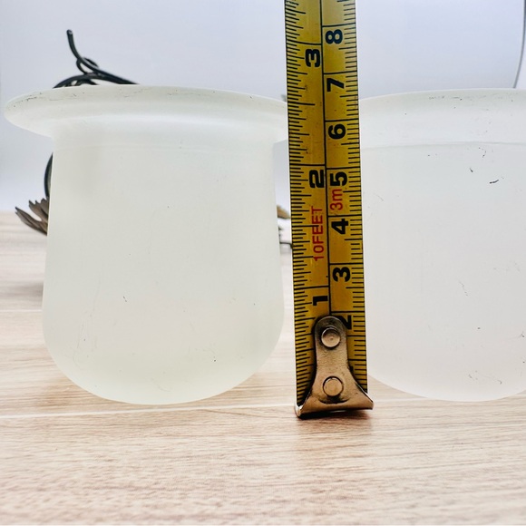 PartyLite Antique Grape Leaf Sconce Pair Frosted Glass Votives Autumn Vibes - Picture 13 of 16